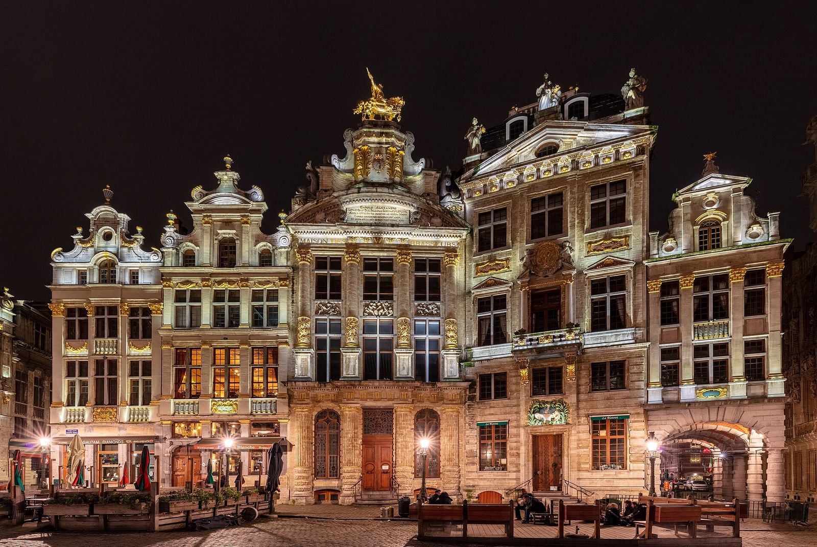 Edificios en la Grand-Place, Bruselas, Bélgica, 2021-12-15, DD 184-186 HDR