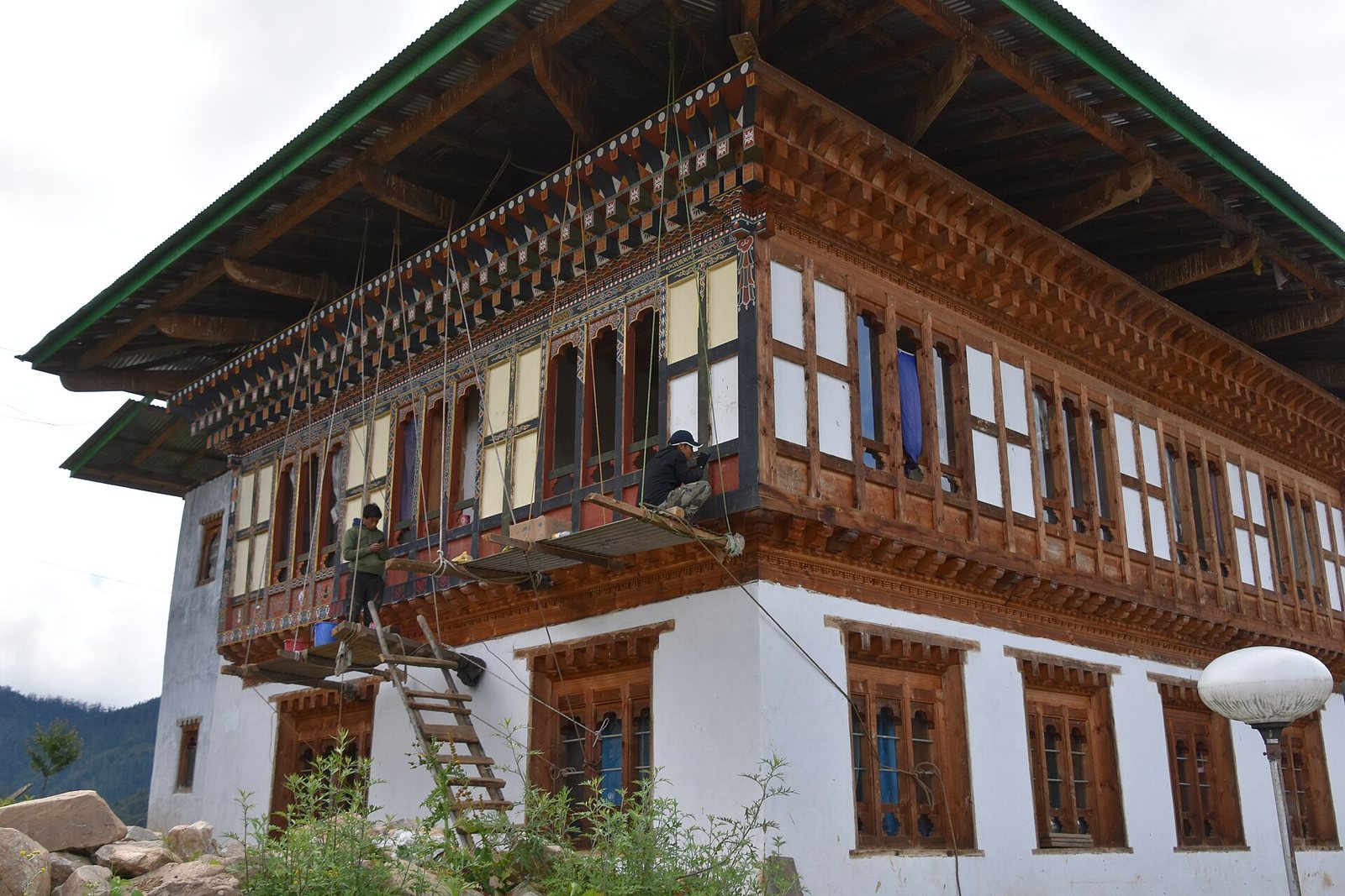 Village in the Phobjika Valley in western Bhutan