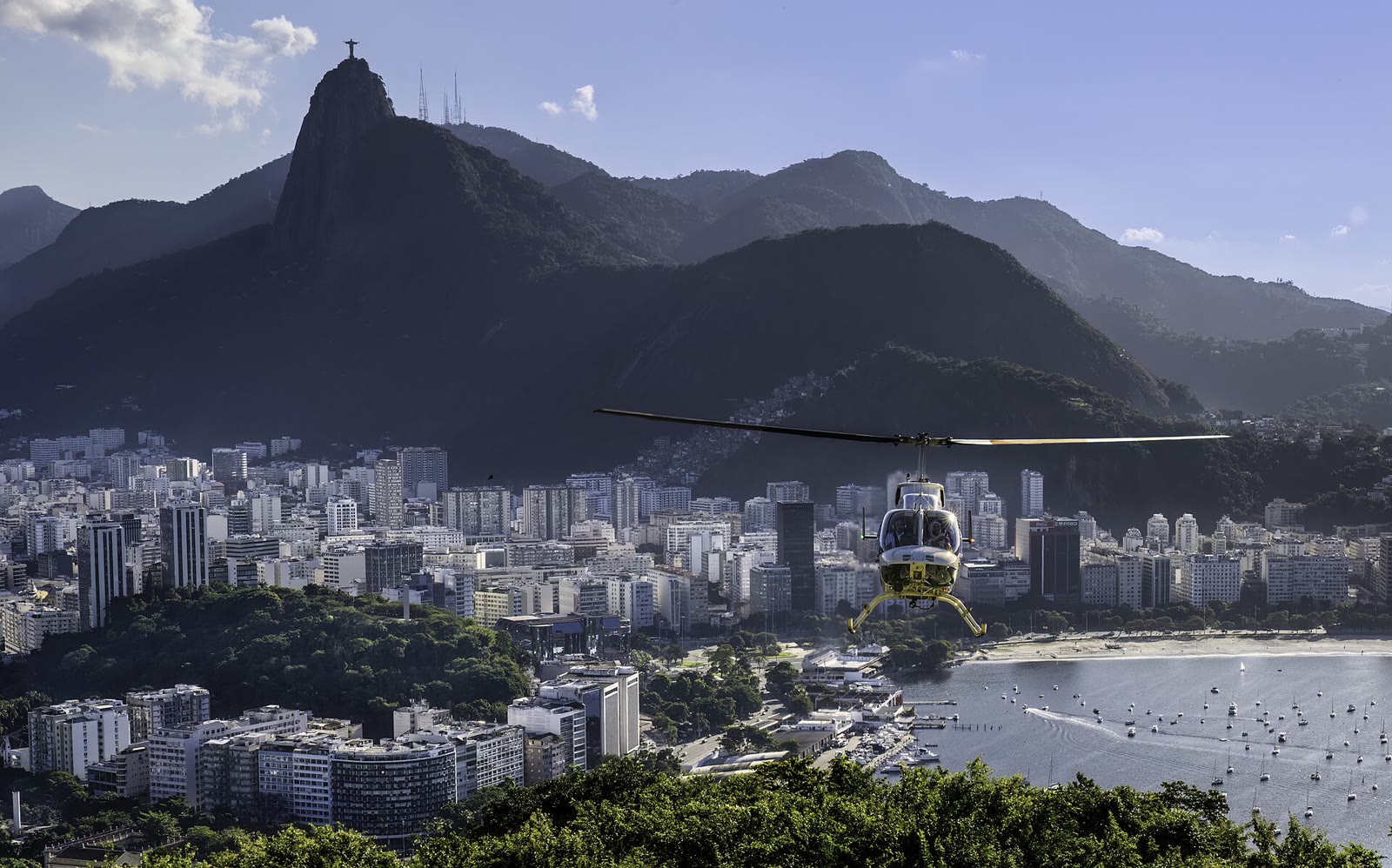 Bell 206L-4 LongRanger IV over Botafogo Bay, Rio de Janeiro