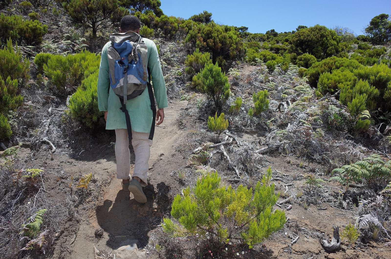 Hiking to Karthala crater