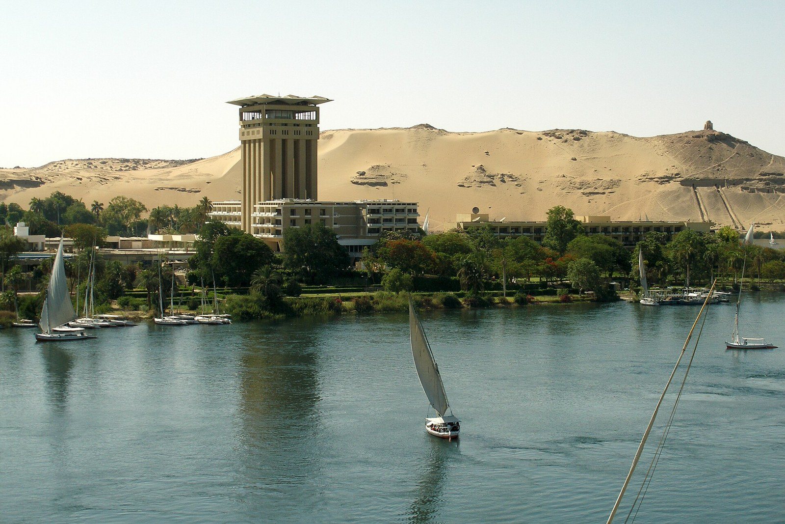 Nile River, West bank, Aswan, Egypt