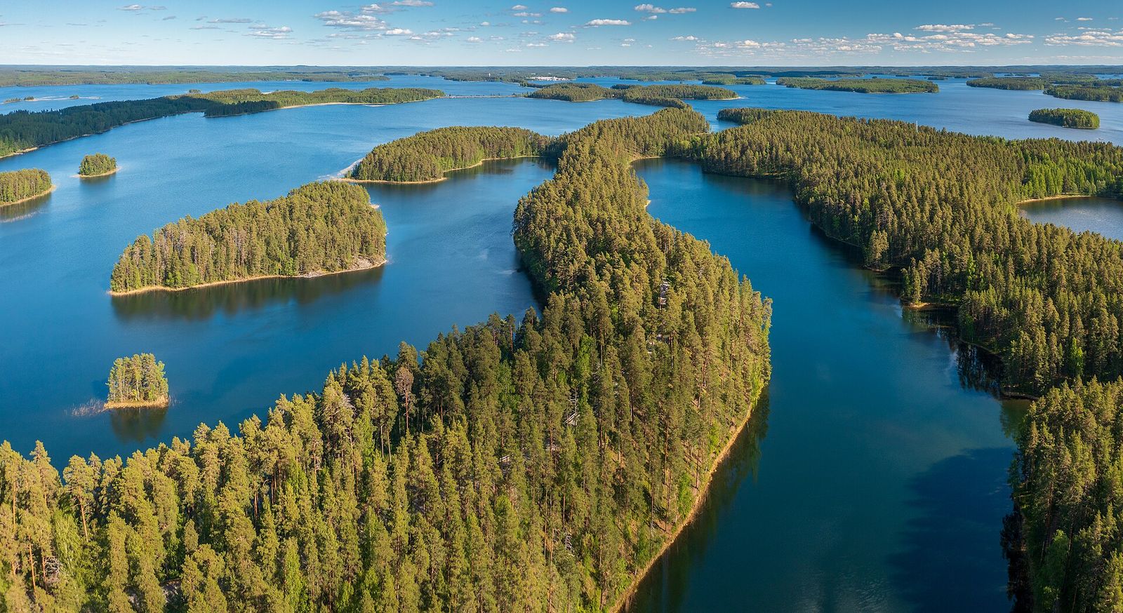 Punkaharju esker between Hynninlahti and Valkialampi in Savonlinna, Southern Savonia, Finland, 2022 June