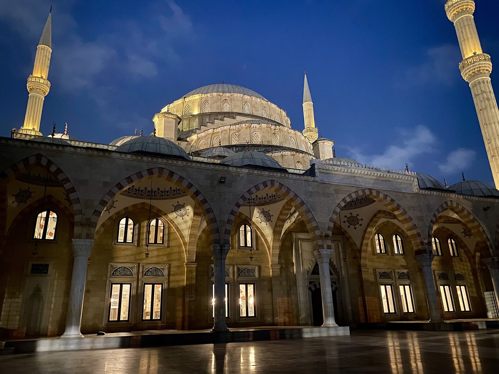 National Mosque of Ghana exterior night view