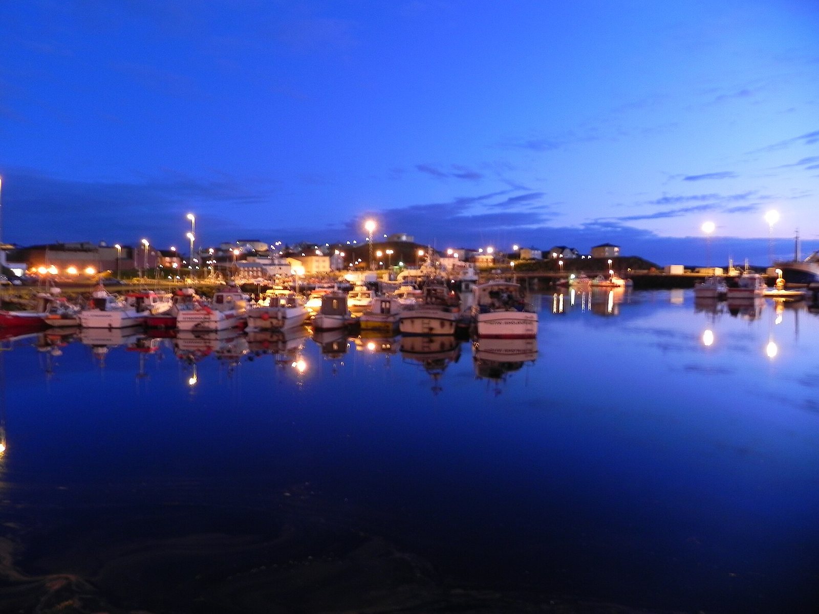 Stykkishólmur , view from the Harbor by night, mid August - panoramio