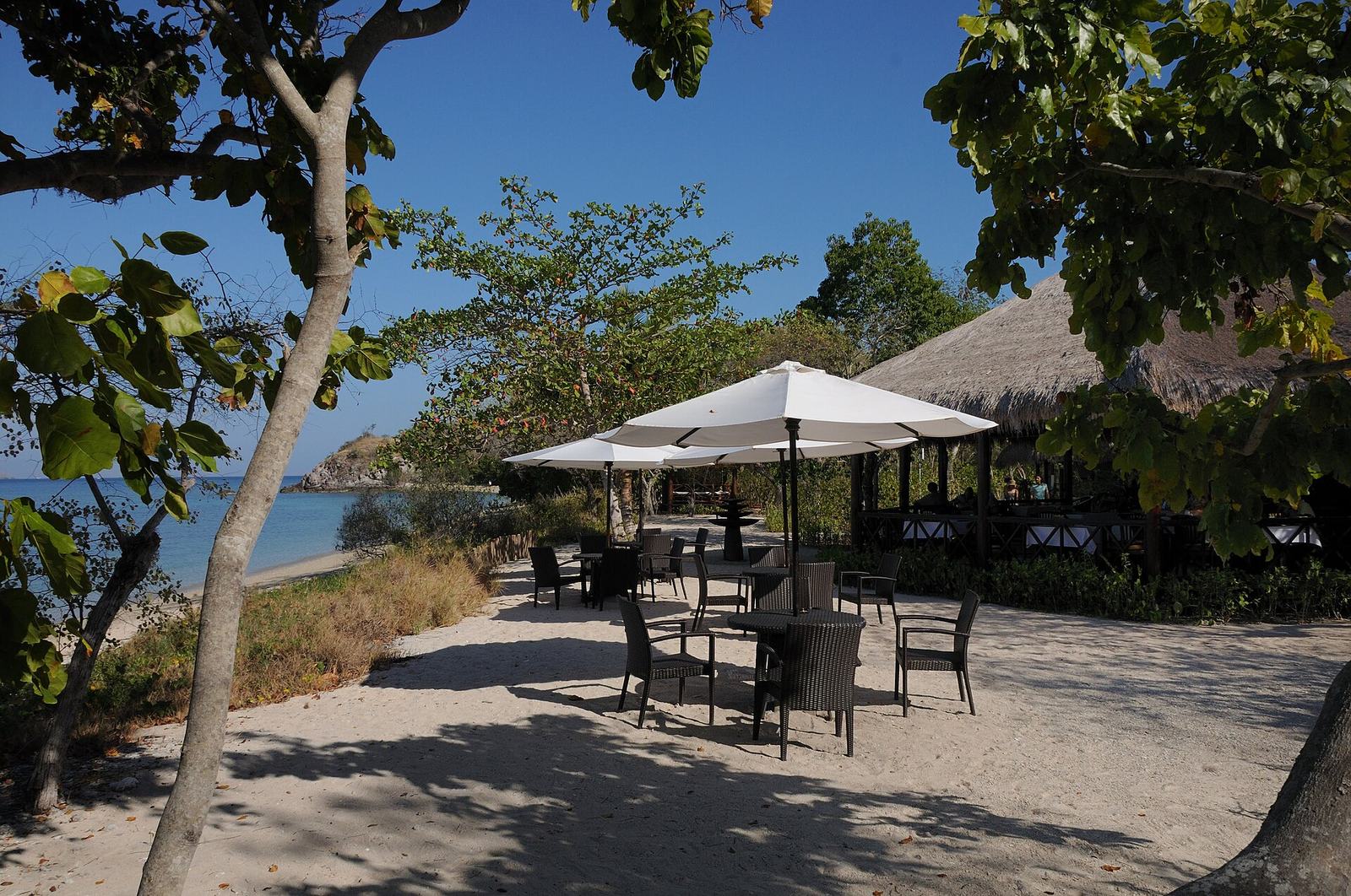 AIS - Beach terrace at Angel Island Resort on Bidadari Island, Indonesia, 2019