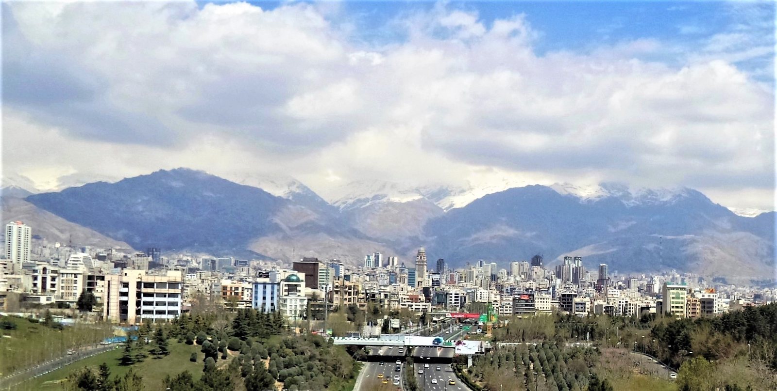 Tehran skyline- Alborz Mountains on background-20150401