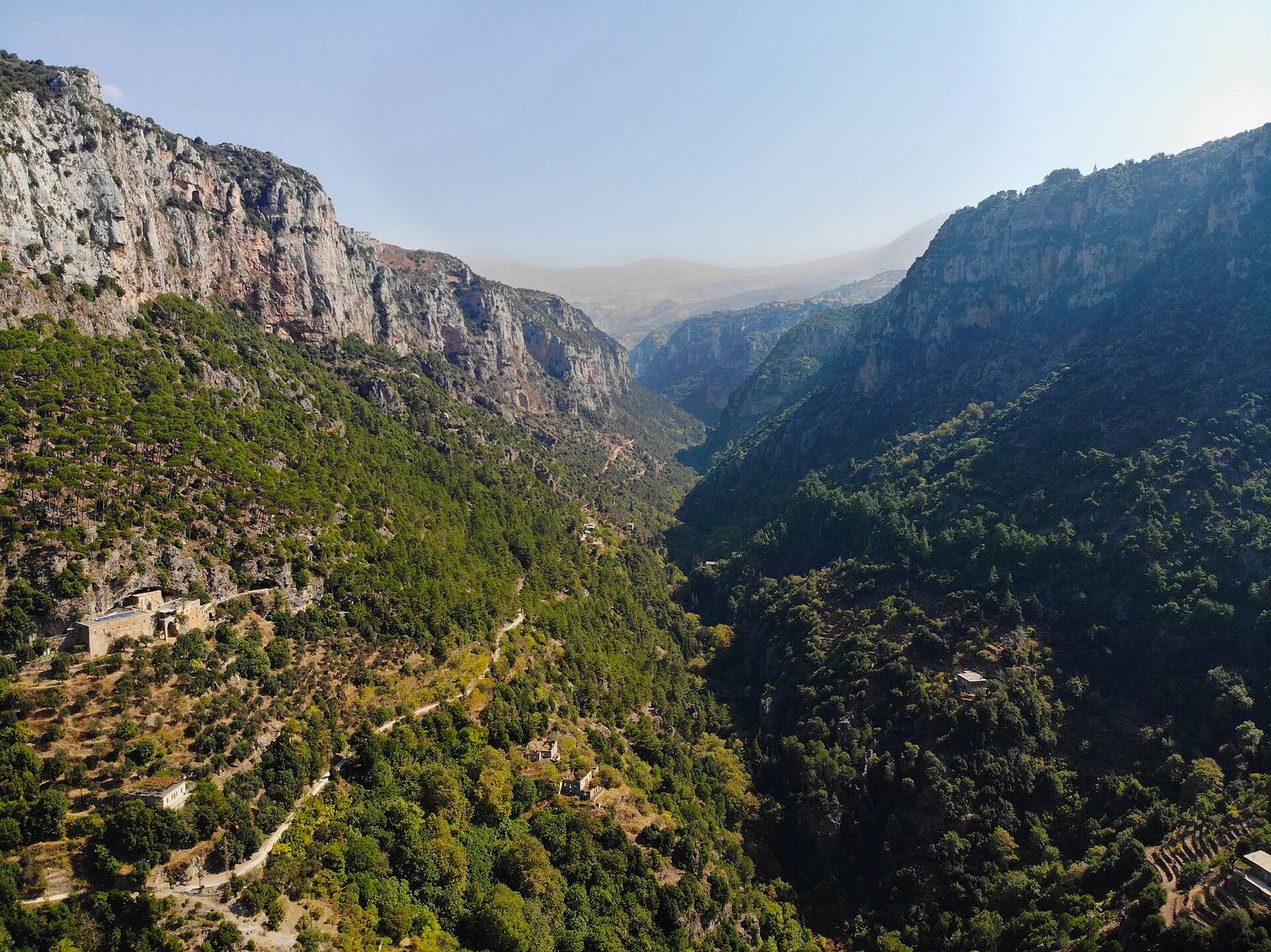 Qadisha Valley, Aerial View From Qannoubine Monastery