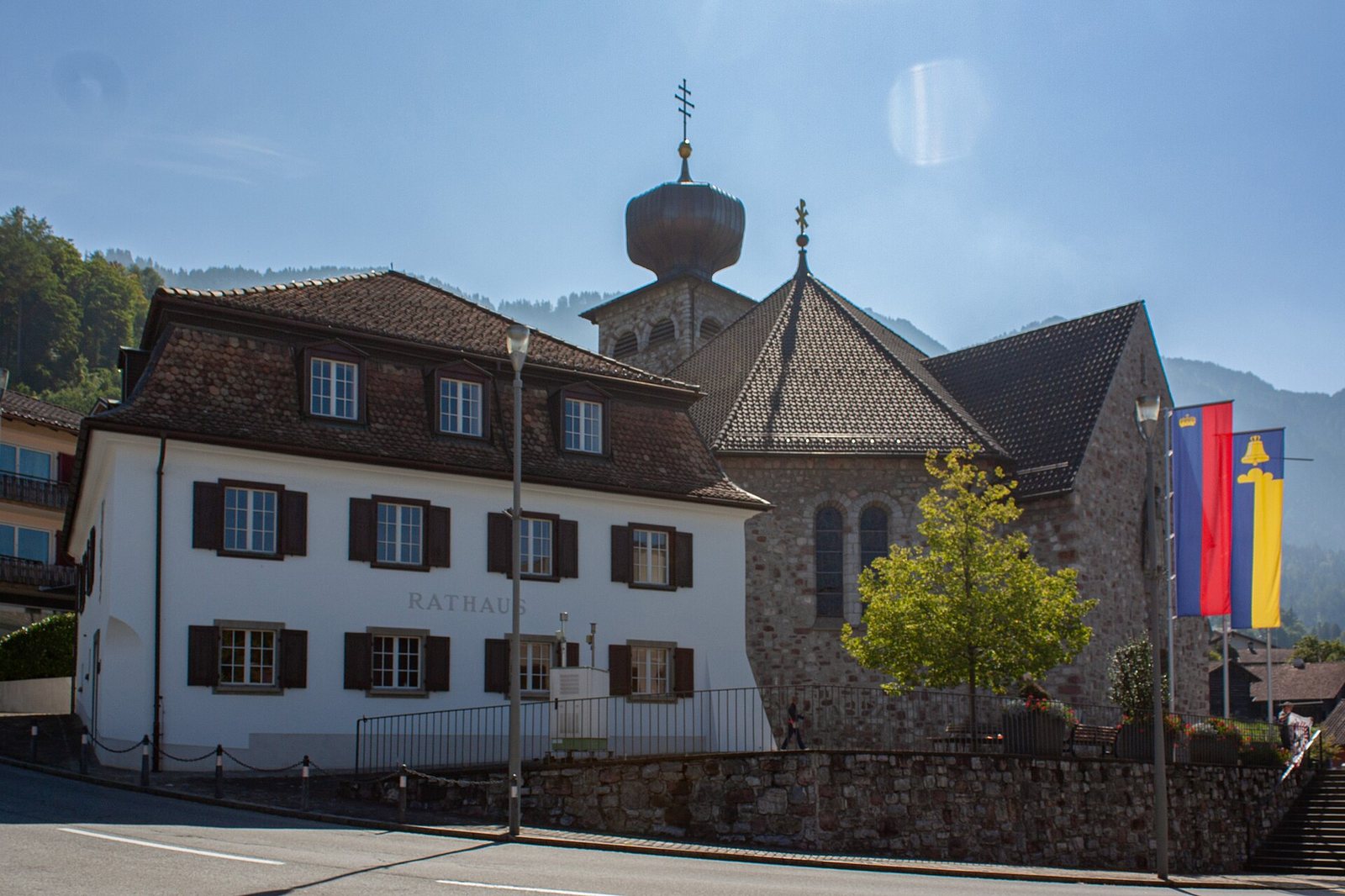 Triesenberg Town Hall & St Joseph Parish Curch