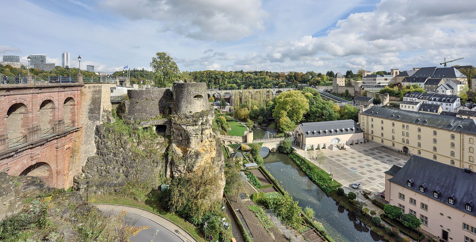 Luxembourg City - Grund from Corniche