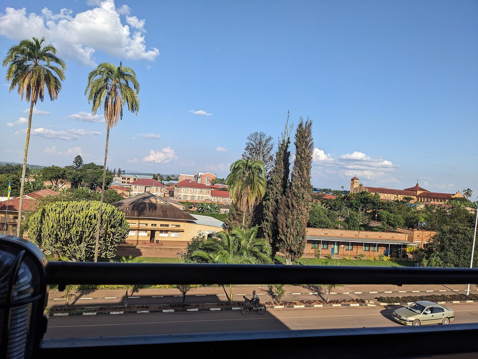 Landscape of the part of Huye city in Rwanda