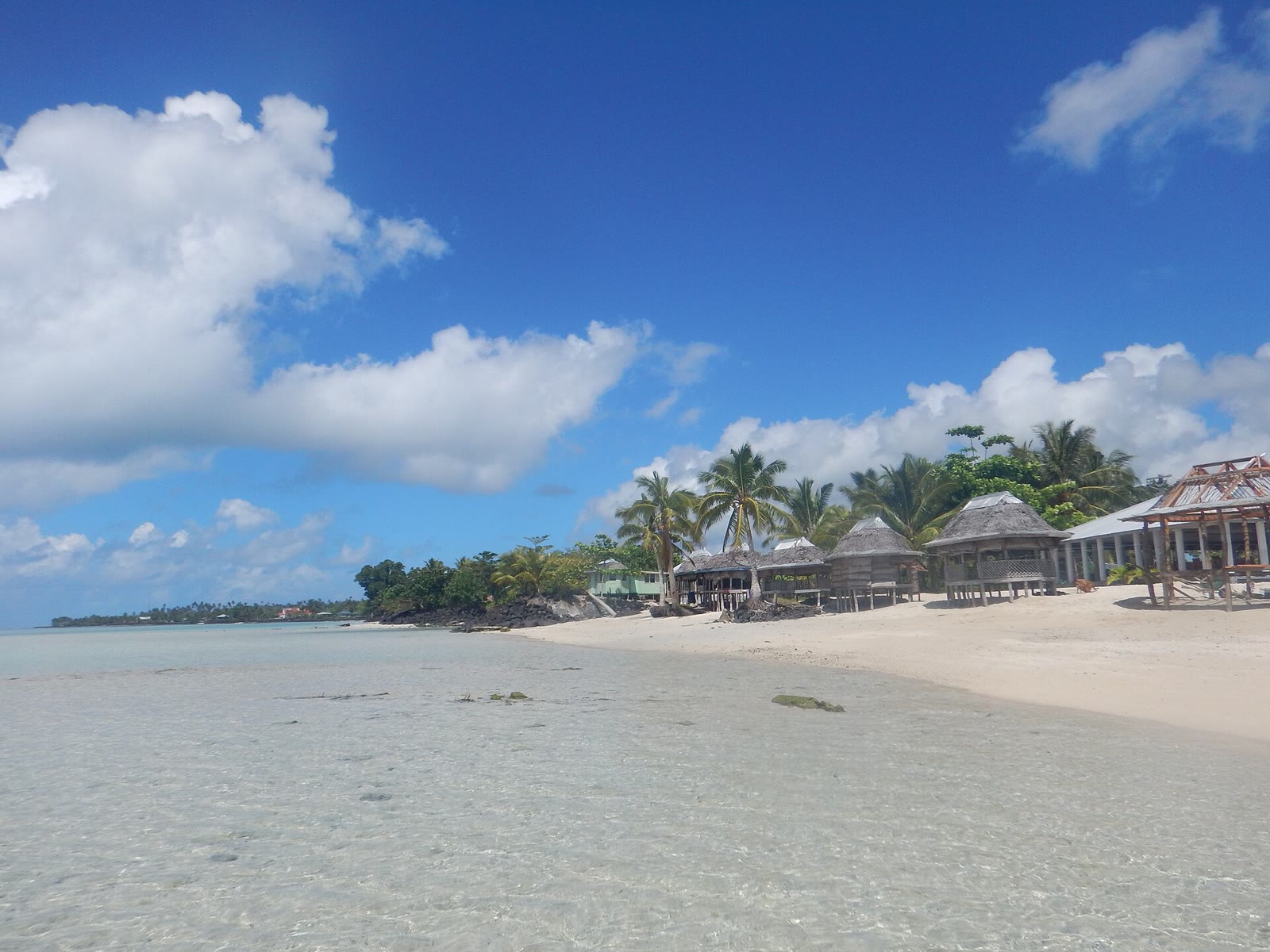Beach fales at Lano beach, Savai'i, Samoa - August 2016