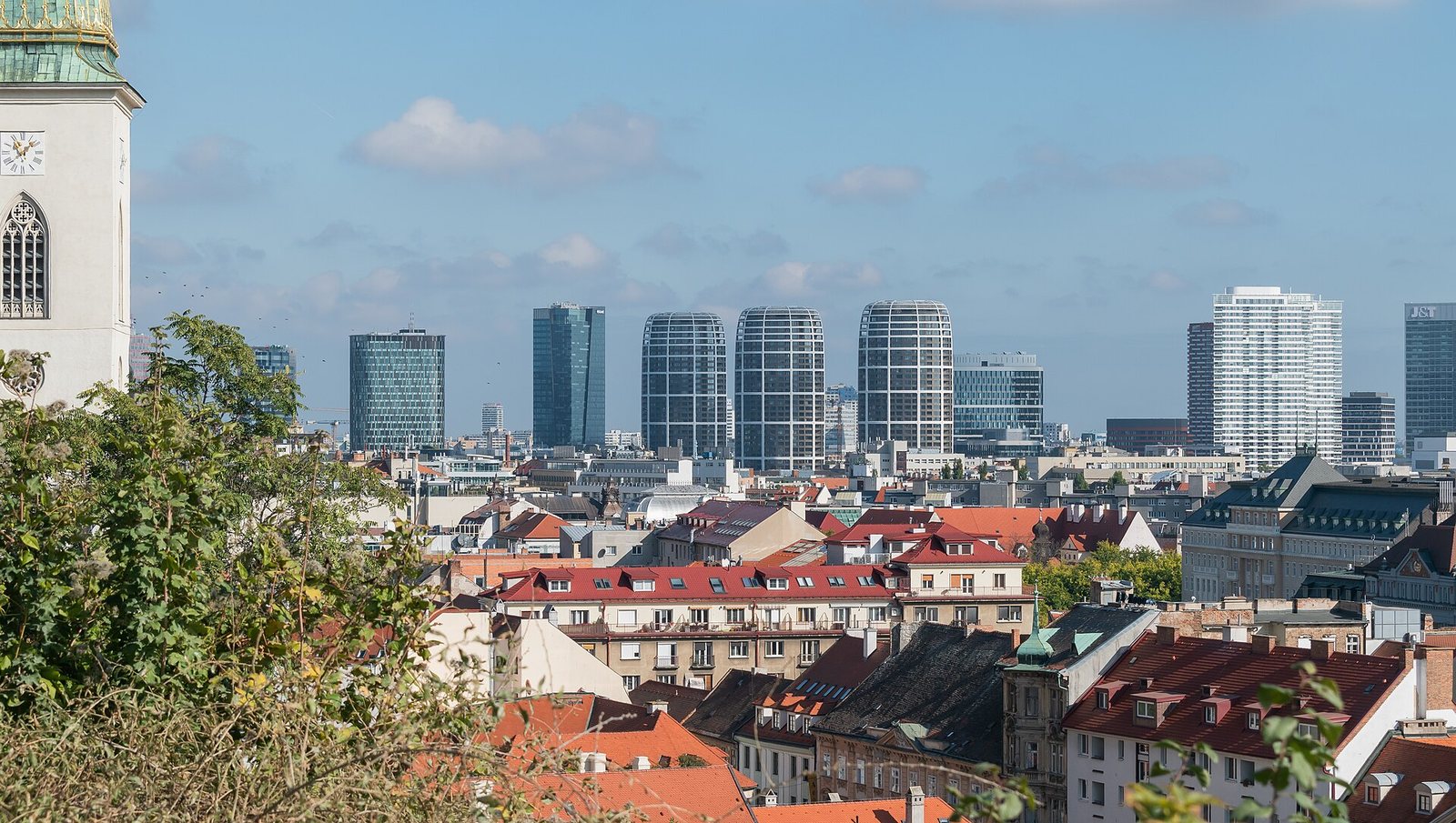 Sky Park Bratislava from Bratislava Castle