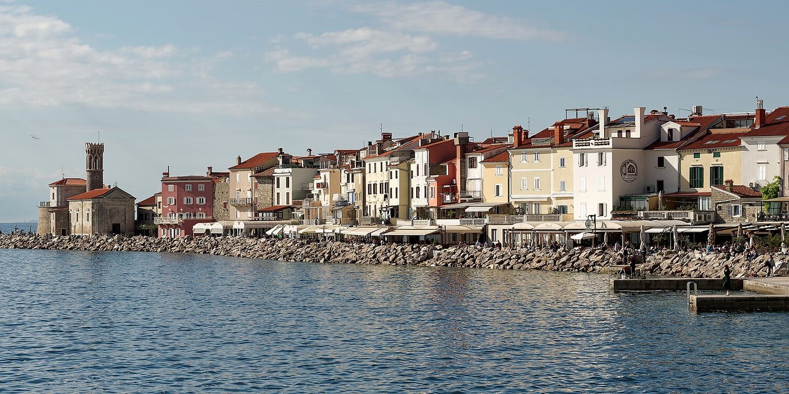 Cape Madona and Piran Round Tower - view from Piran, Slovenia, 20240504 1644 8658