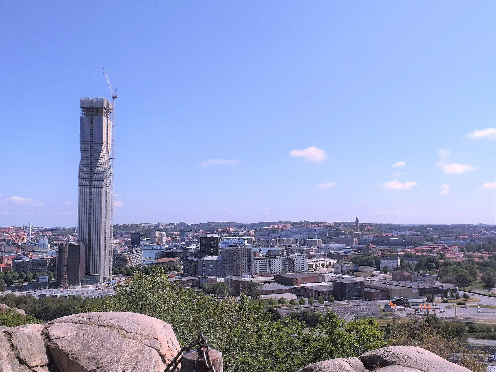 Karlatornet along with Gothenburg skyline.