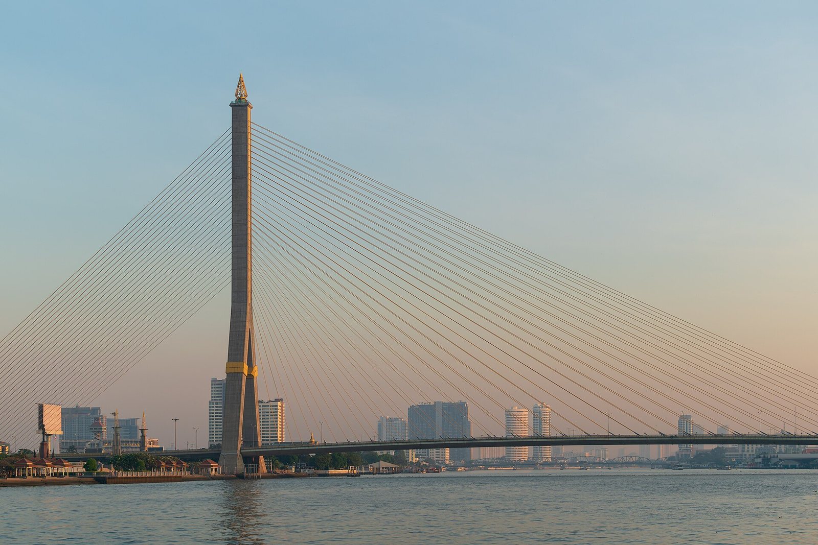 Bangkok - Rama VIII Bridge at sunrise Jan 2024