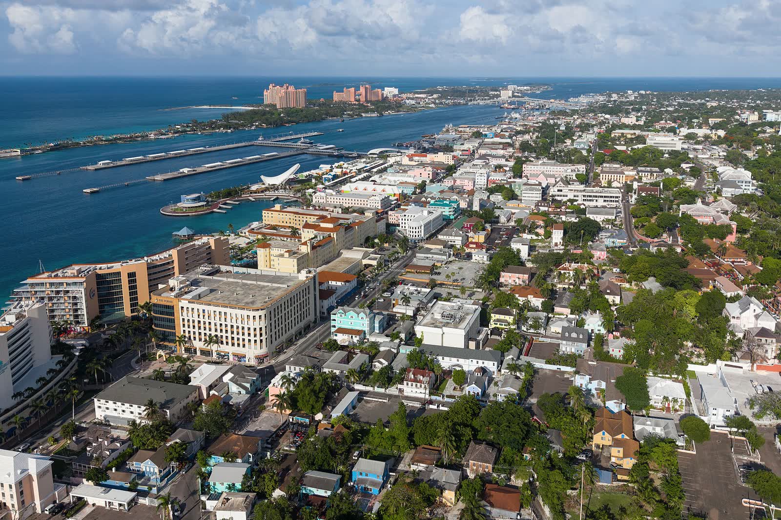 Nassau, Bahamas aerial view
