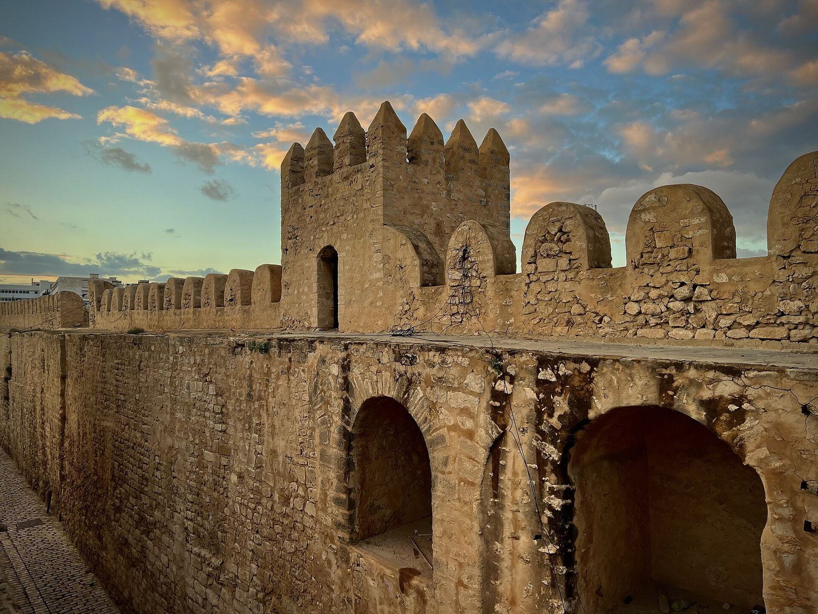Medina of Sousse, Sousse Governorate, Tunisia, January 2024 - Fortress against the sky